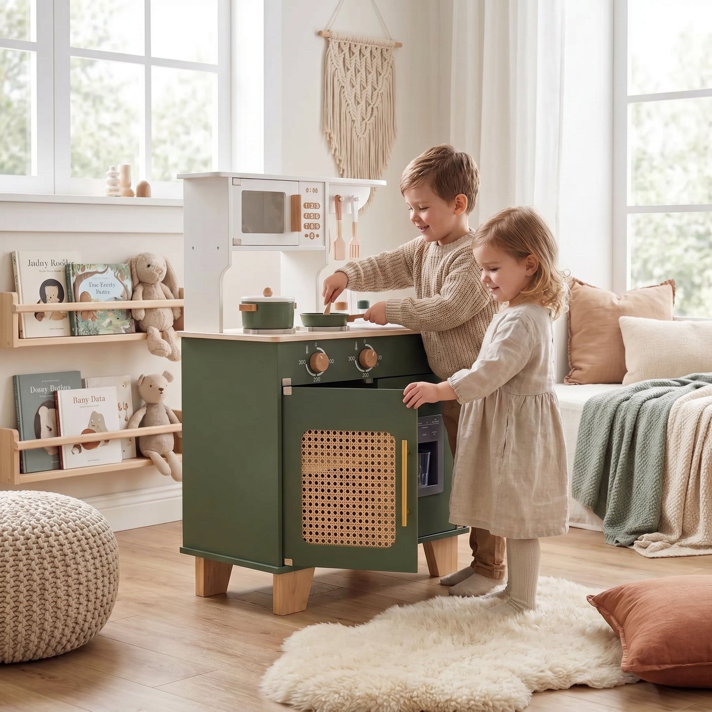 Meuble Montessori d’Imitation en Bois pour Cuisine et Maison