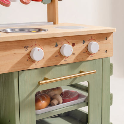 Cuisine Montessori en Bois avec Évier, Four et Accessoires