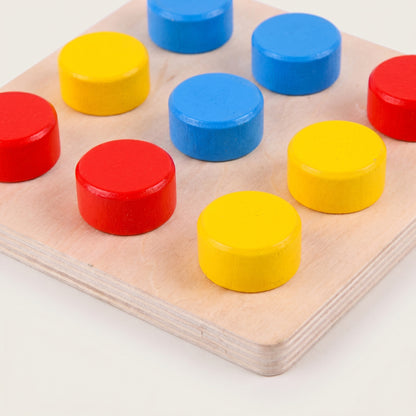 Jeu Montessori d’Apprentissage des Chiffres et Couleurs en Bois