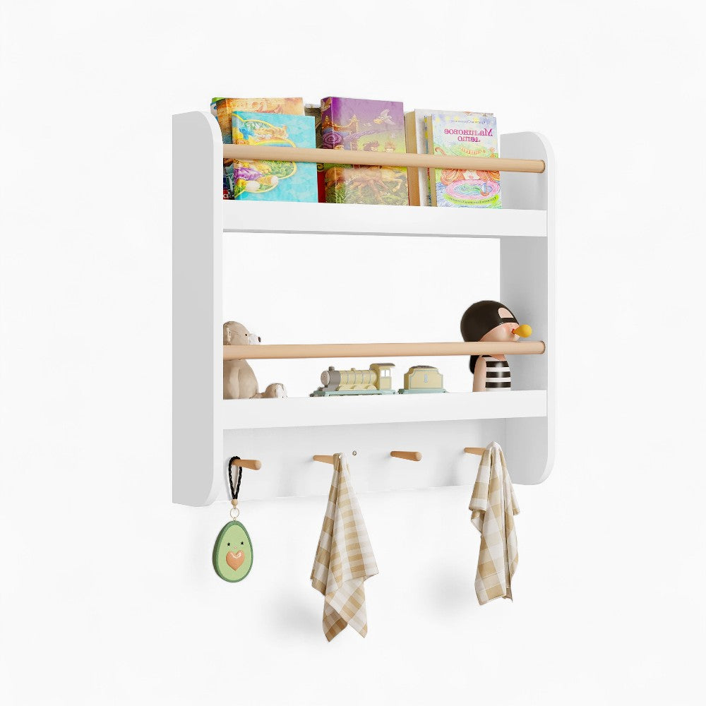 Étagère murale enfant blanc et bois clair Tilda Kids