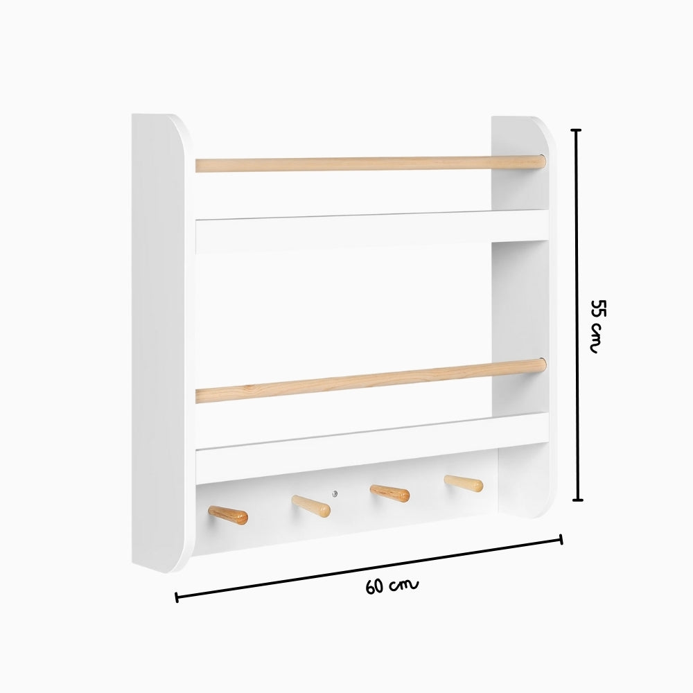 Étagère murale enfant blanc et bois clair Tilda Kids