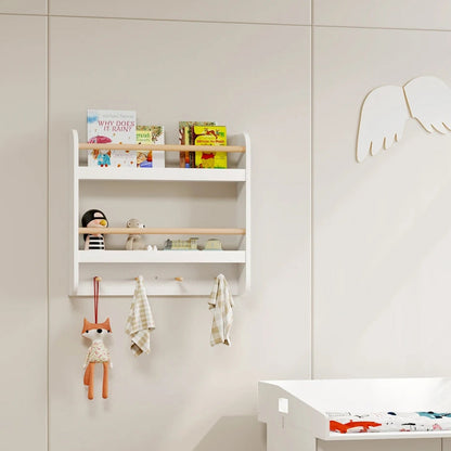 Étagère murale enfant blanc et bois clair Tilda Kids