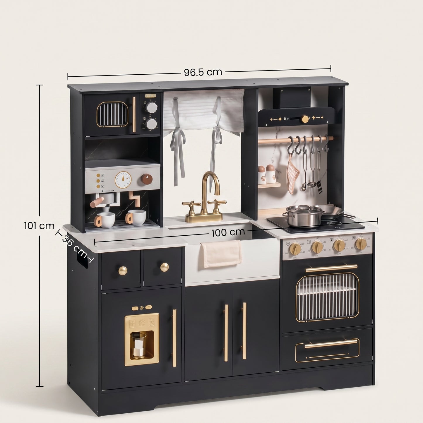 Cuisine Montessori en Bois avec Évier et Rangements