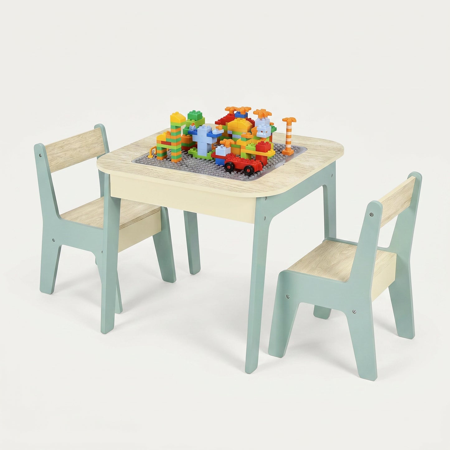 Table d’Activités Montessori 4-en-1 avec Chaises