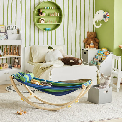 Hamac balançoire enfant avec sécurité vert Lilla Kids