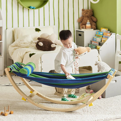 Hamac balançoire enfant avec sécurité vert Lilla Kids