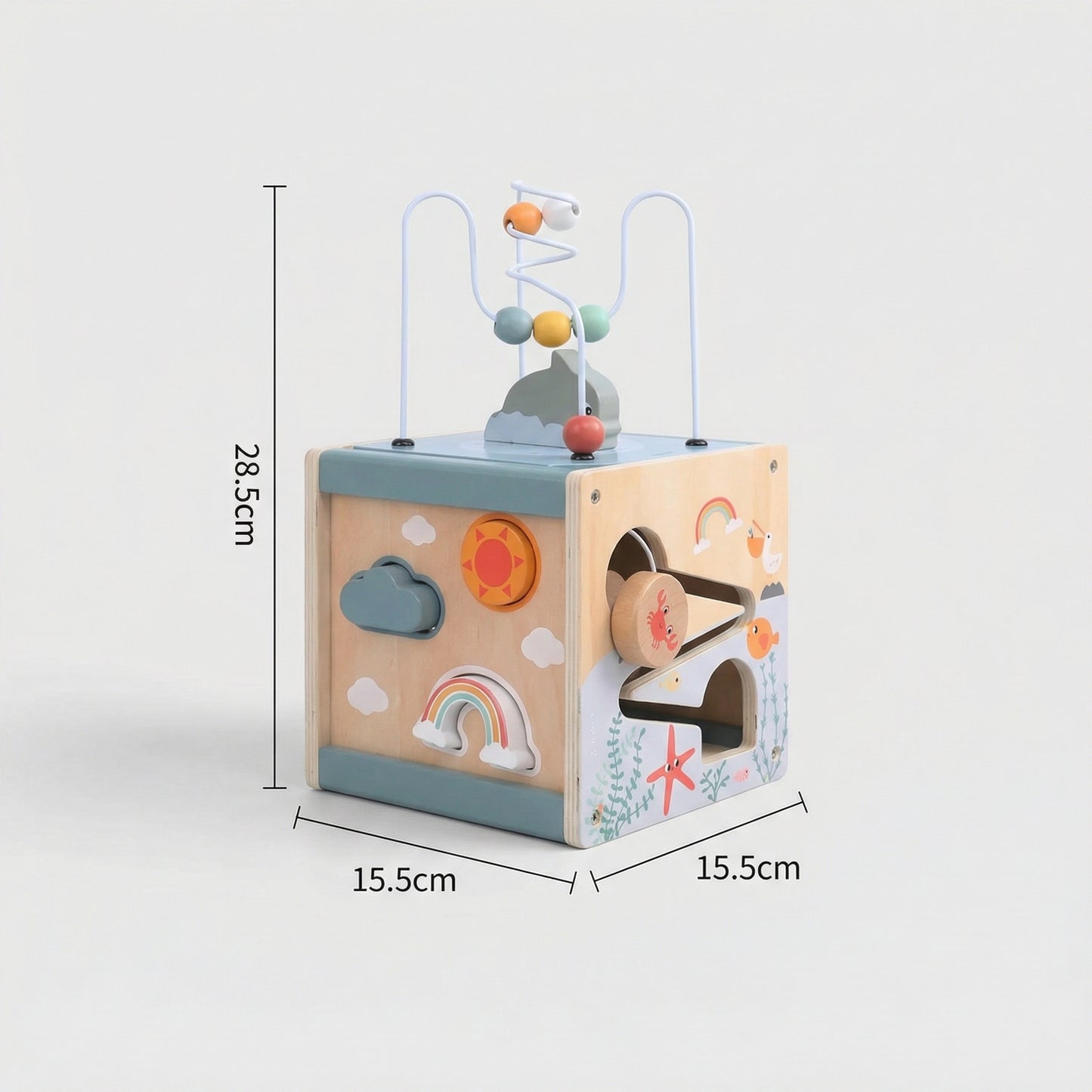 Cube d'activités en bois Montessori