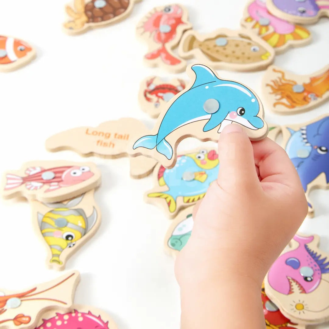 Jeu de Pêche en Bois Montessori
