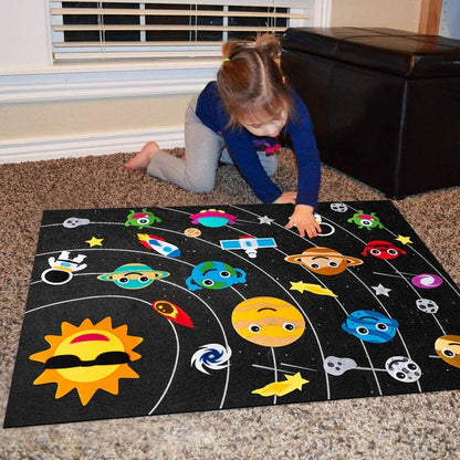 Tableau d'apprentissage Montessori en feutre