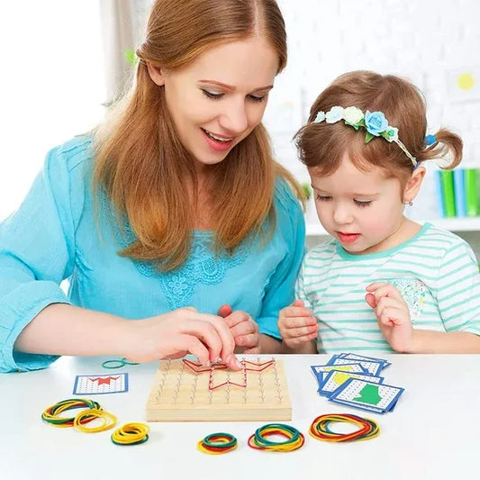 Tableau géométrique en bois Montessori