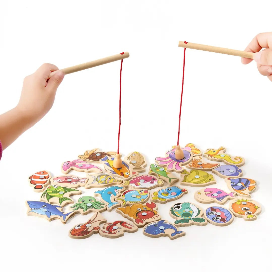 Jeu de Pêche en Bois Montessori