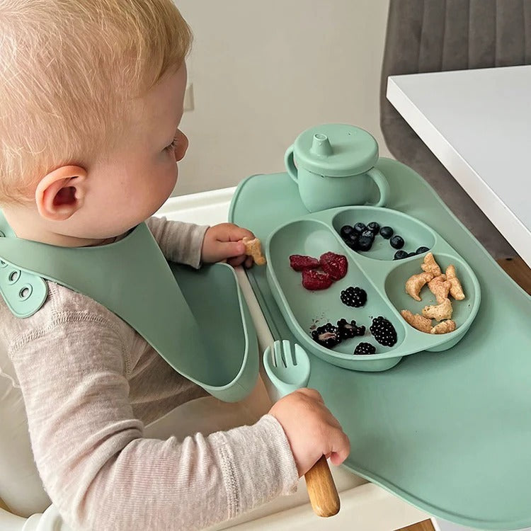 Ensemble de Vaisselle Montessori en Silicone pour bébé