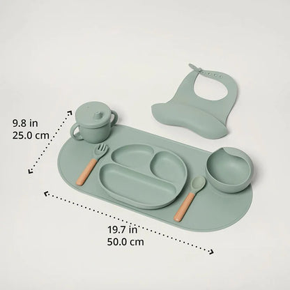 Ensemble de Vaisselle Montessori en Silicone pour bébé