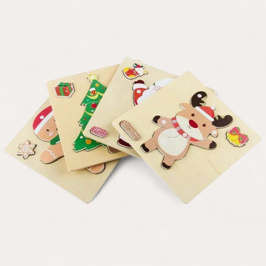 Puzzle de Noël Montessori (LOT DE 4)