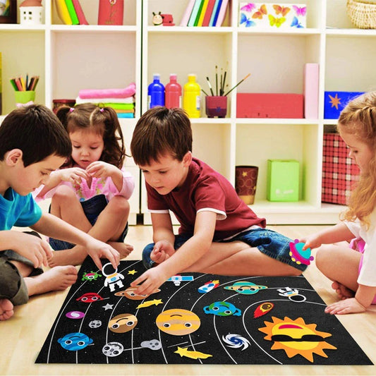 Tableau d'apprentissage Montessori en feutre