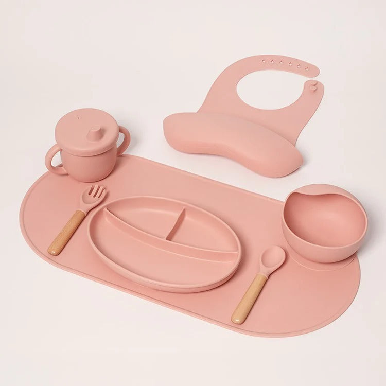 Ensemble de Vaisselle Montessori en Silicone pour bébé