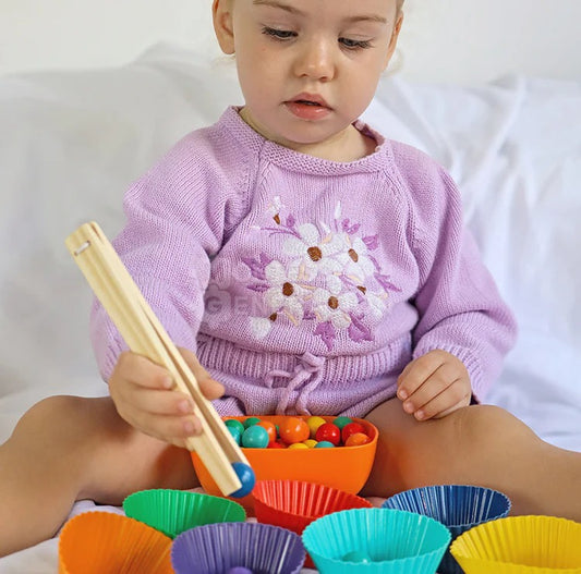 Perles arc-en-ciel Montessori