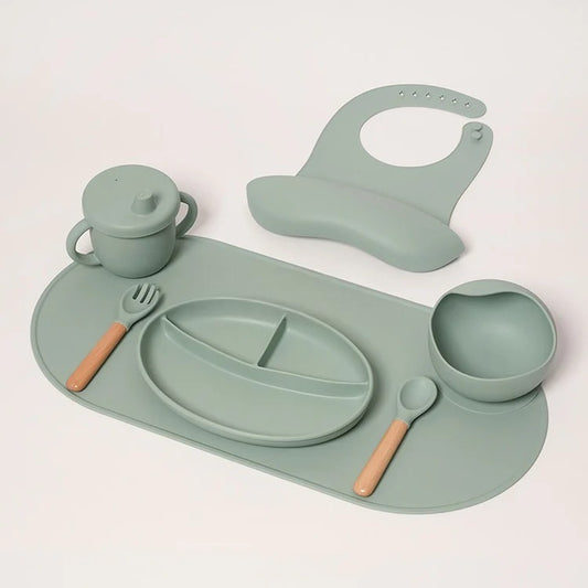 Ensemble de Vaisselle Montessori en Silicone pour bébé