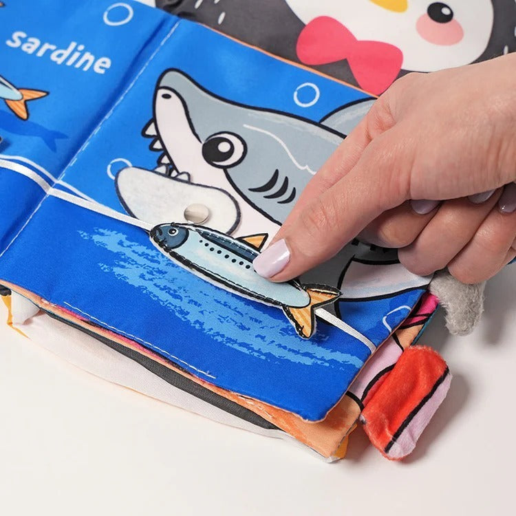 Livre en tissu pour bébé Montessori