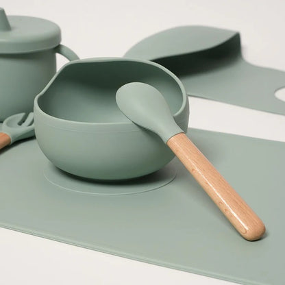 Ensemble de Vaisselle Montessori en Silicone pour bébé