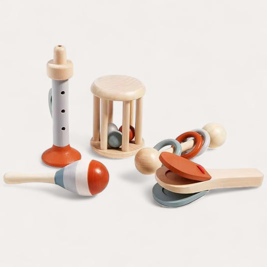 Set d'Instruments de Musique en Bois Montessori