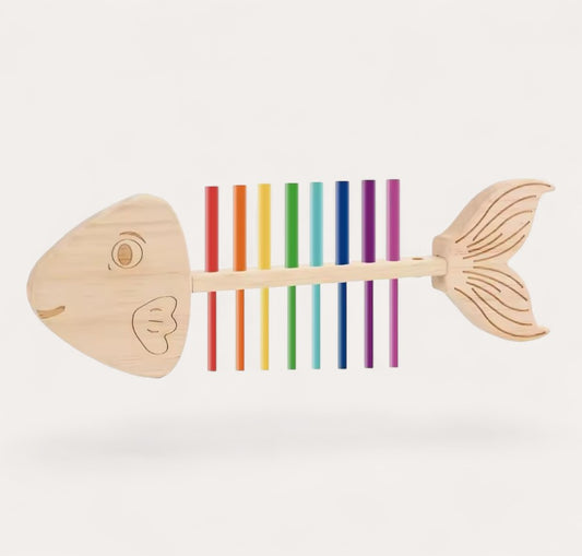 Puzzle assorti en os de poisson Montessori