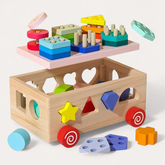 Jouet d'Empilage Montessori à Formes Géométriques