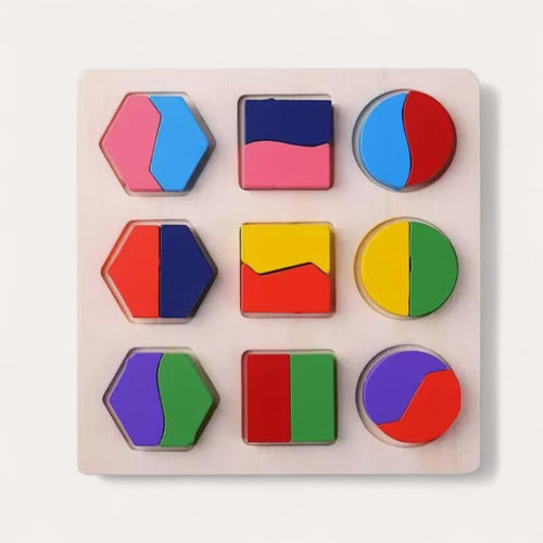 Tableau d'Association des Formes en Bois Montessori