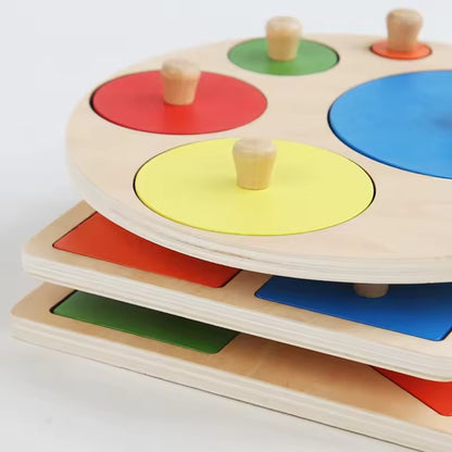 Puzzle Formes Géométriques et Couleurs Montessori