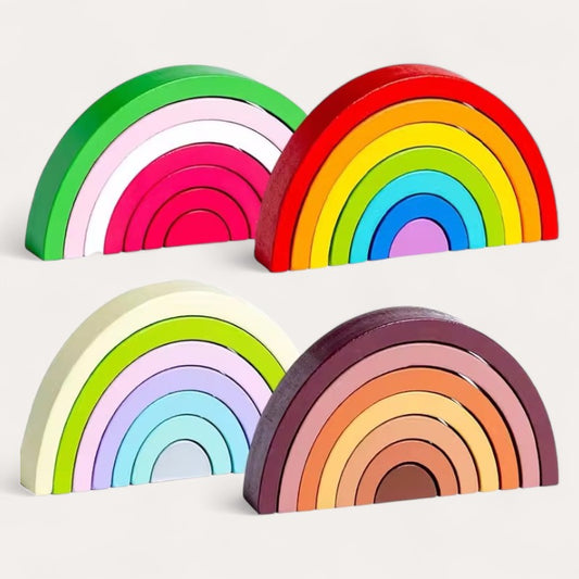 Puzzle Arc-en-Ciel en Bois Montessori