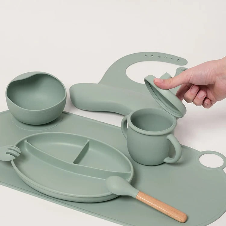 Ensemble de Vaisselle Montessori en Silicone pour bébé