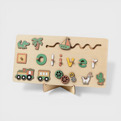 Puzzle en bois personnalisé pour les tout-petits