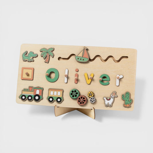 Puzzle en bois personnalisé pour les tout-petits