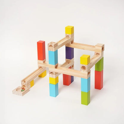 Circuit à billes Montessori en bois