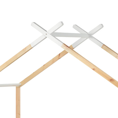 Lit cabane blanc avec tiroirs et étagère 90x200 Lilla Kids