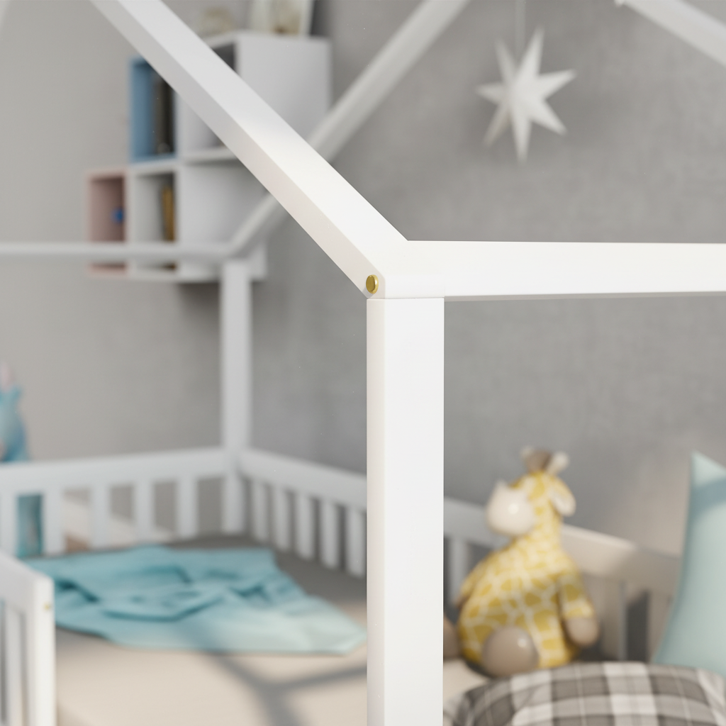 Lit cabane blanc en bois pour enfant Tilda Kids