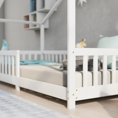 Lit cabane blanc en bois pour enfant Tilda Kids