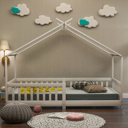 Lit cabane blanc en bois pour enfant Tilda Kids