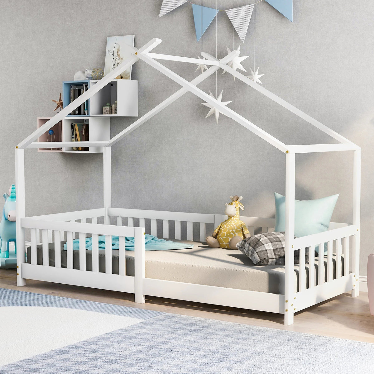 Lit cabane blanc en bois pour enfant Tilda Kids