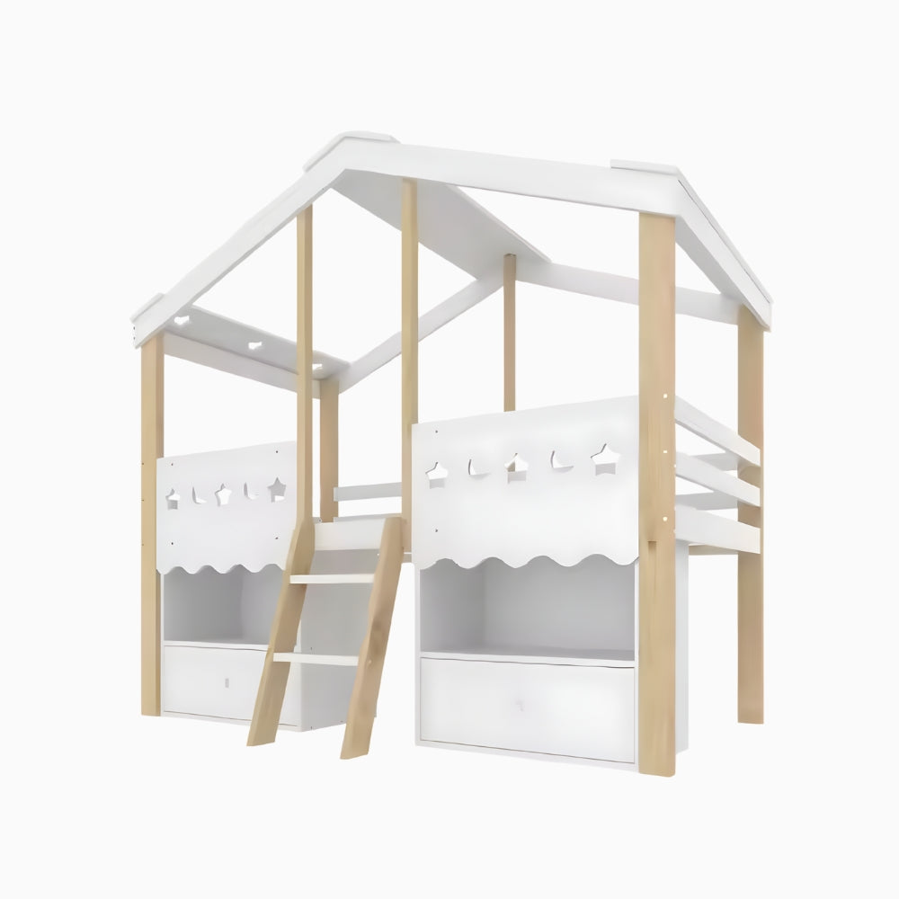 Lit cabane enfant avec rangements intégrés Tilda Kids