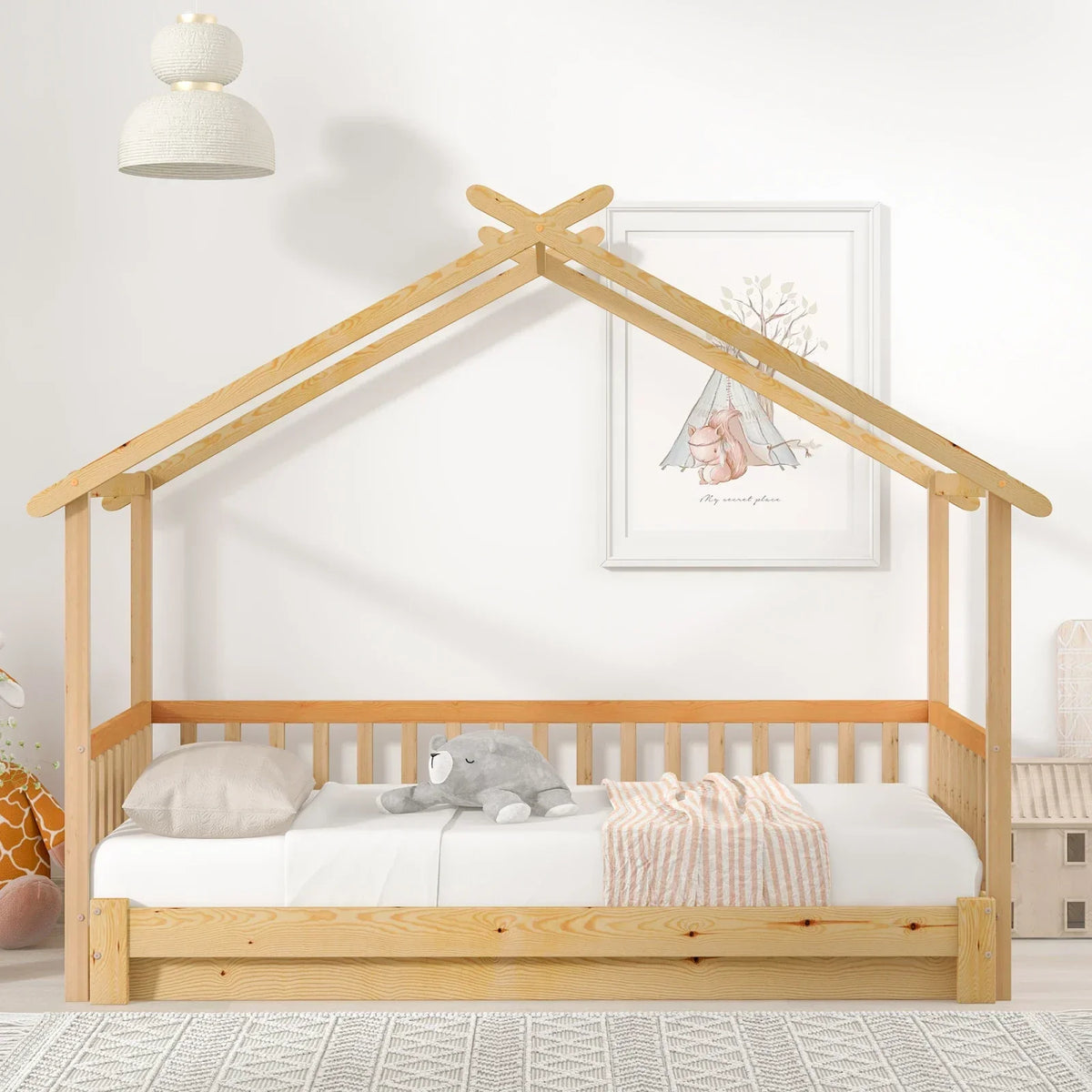 Lit cabane enfant en bois dépliable Tilda Kids