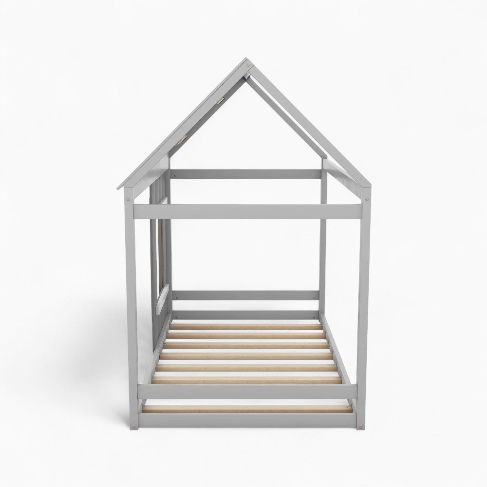 Lit cabane enfant en bois gris Tilda Kids