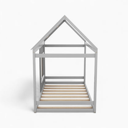 Lit cabane enfant en bois gris Tilda Kids