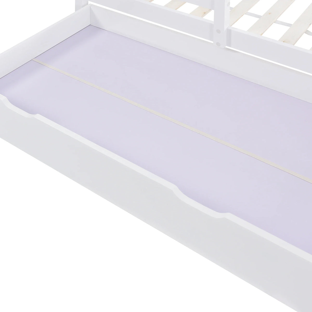 Lit cabane mezzanine toit avec 2 tiroirs 90x200 Lilla Kids