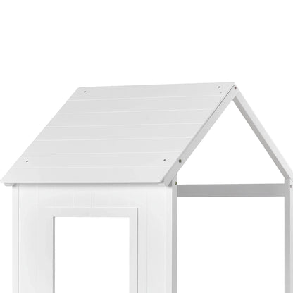 Lit cabane superposé toit fille et garçon 90x200 Lilla Kids