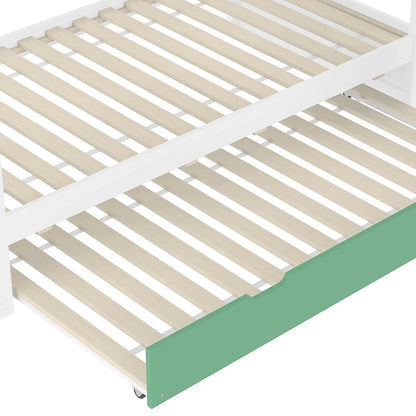 Lit cabane toboggan avec lit gigogne 90x200 Lilla Kids