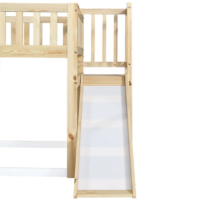 Lit cabane toboggan échelle droite avec toit Lilla Kids