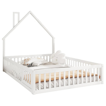 Lit enfant rembourré forme cheminée 140x200 Lilla Kids