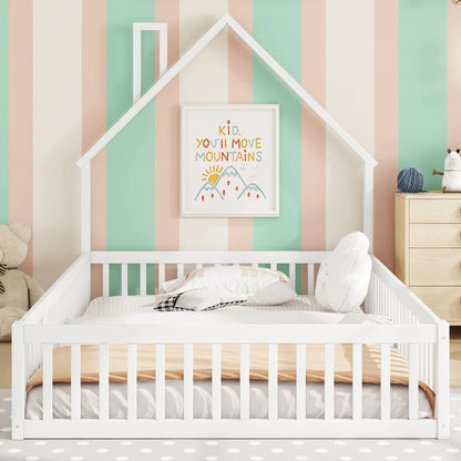 Lit enfant rembourré forme cheminée 140x200 Lilla Kids