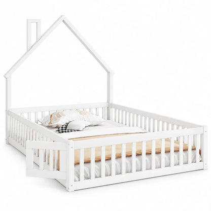 Lit enfant rembourré forme cheminée 140x200 Lilla Kids